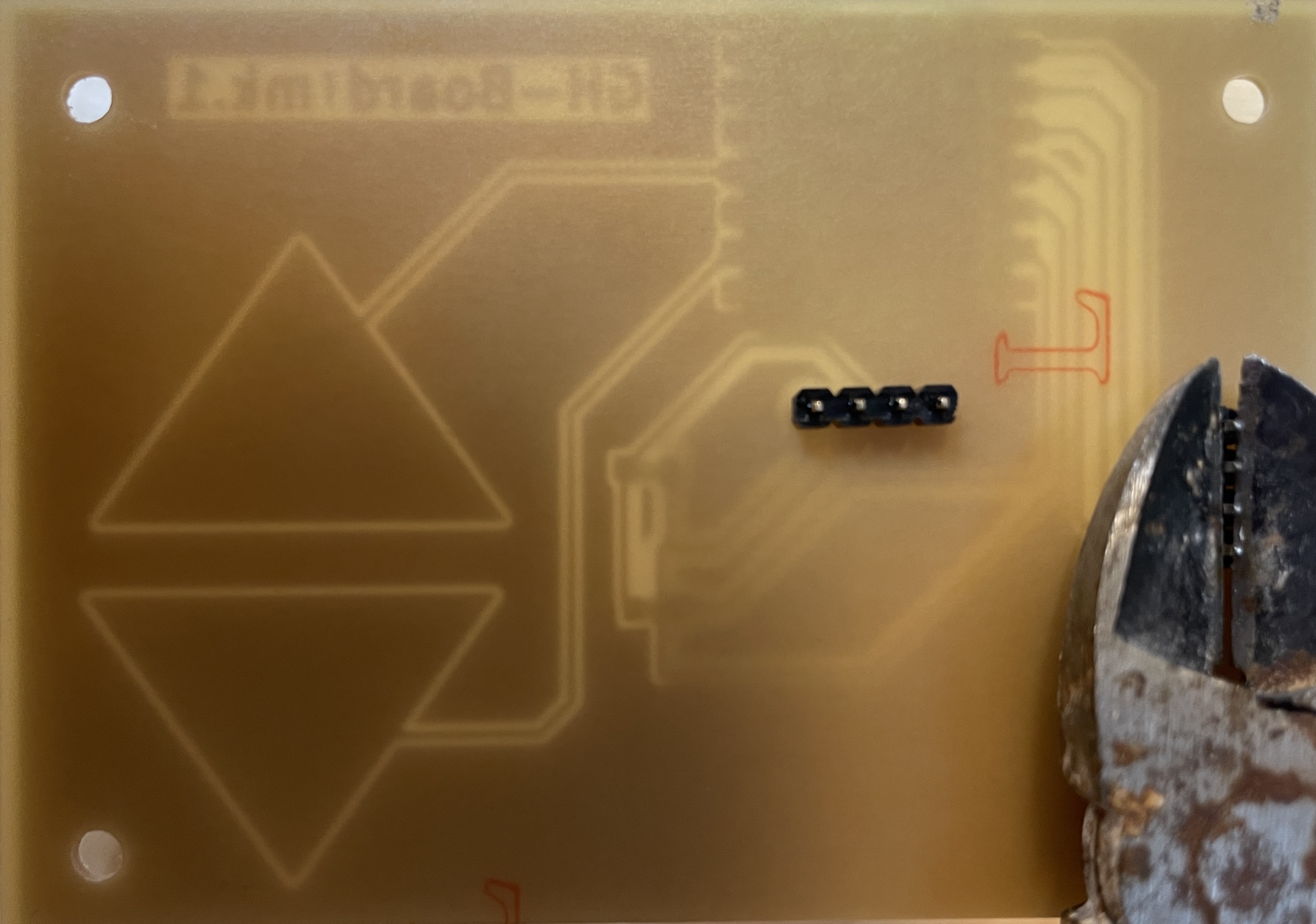 Adding a piece of cardstock to protect the screen from short circuits