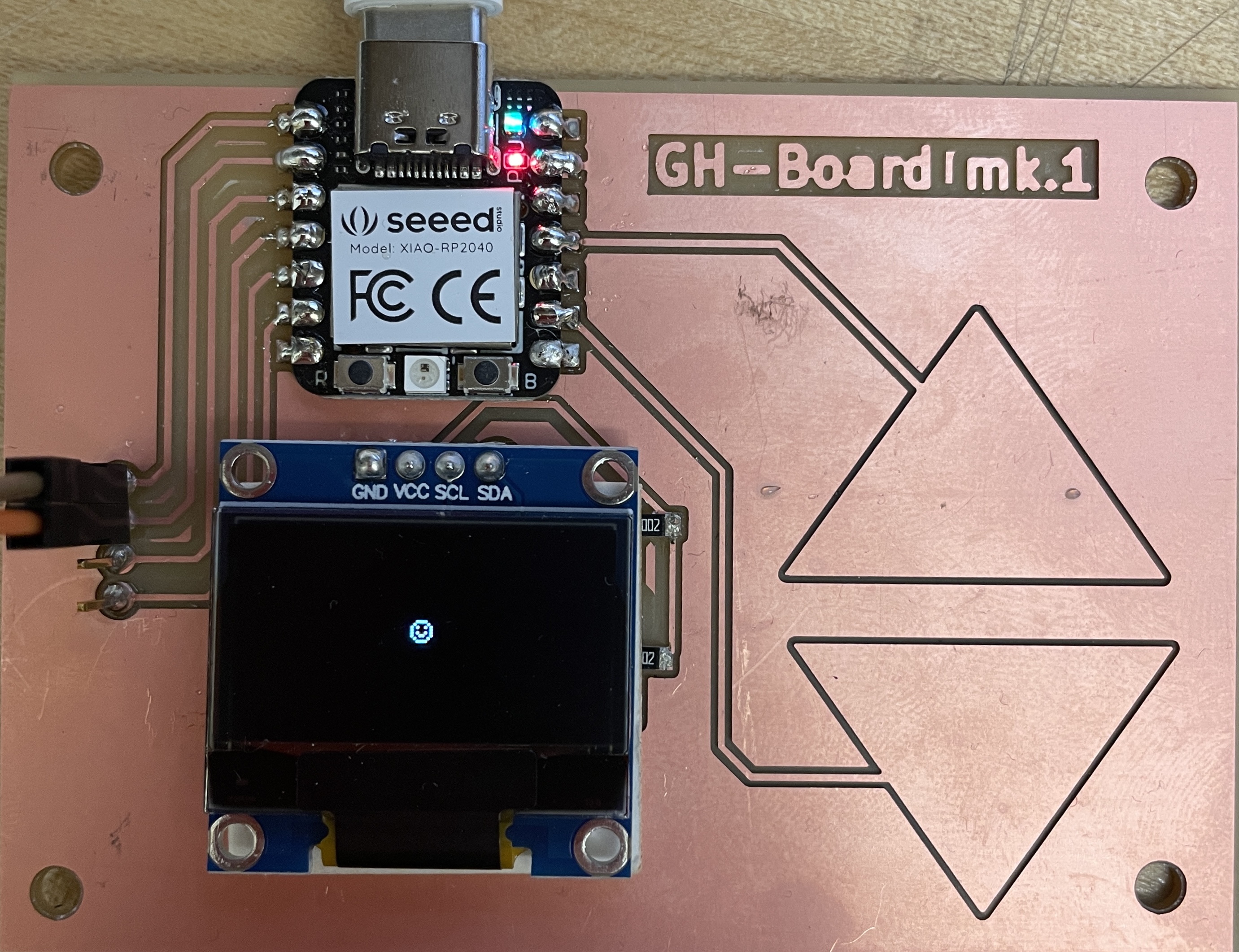 The completed working board