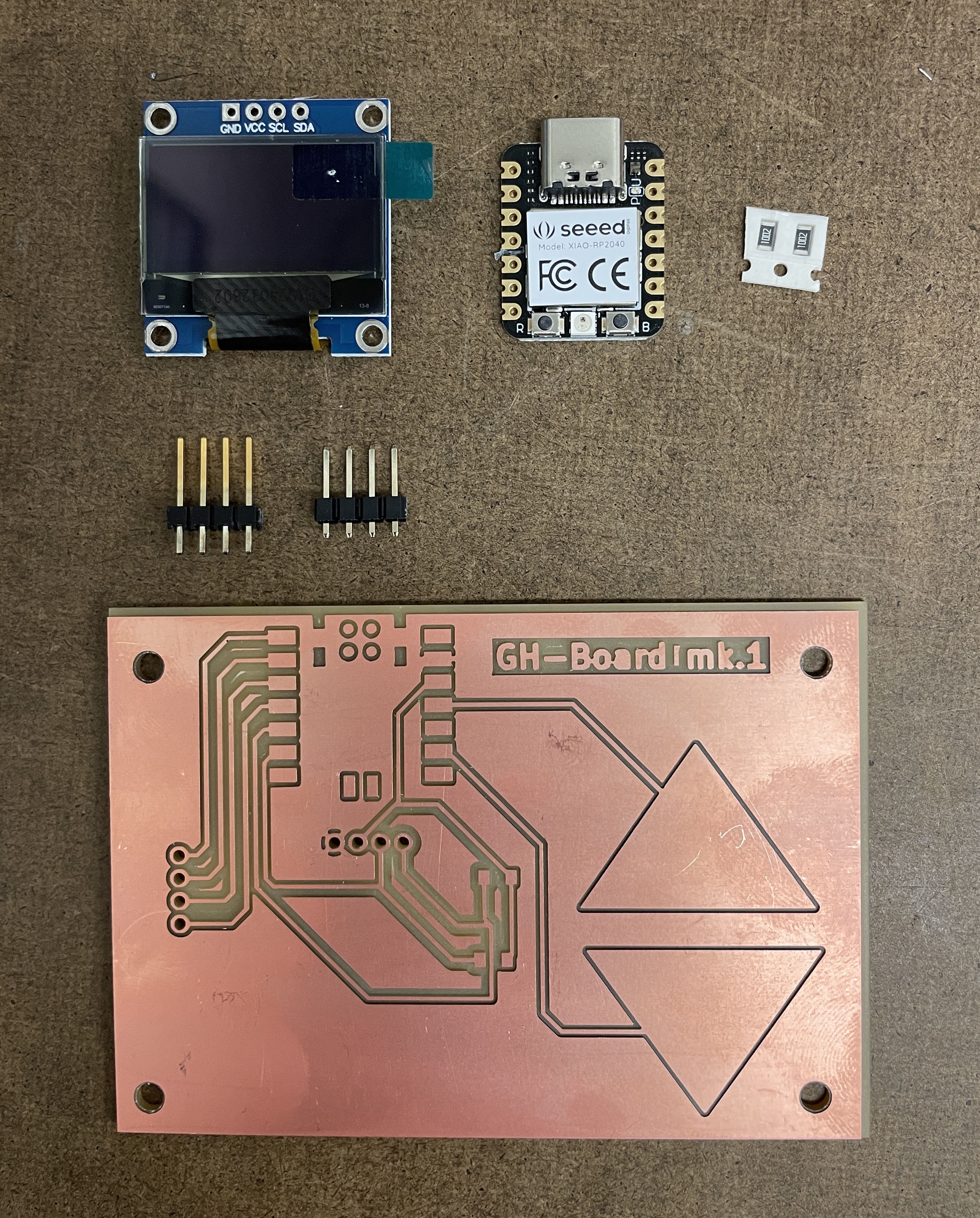 The board with all the components