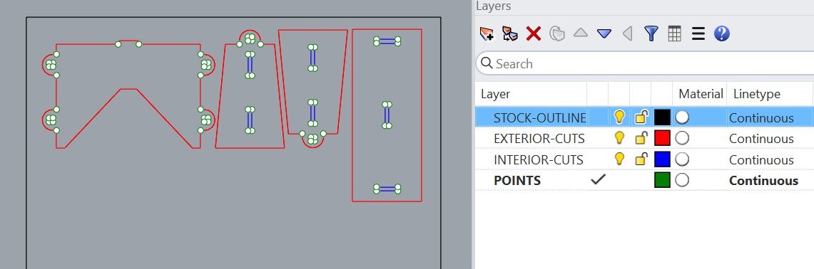 Setup of Rhino File with Separate Layers