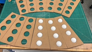 Cardboard and hemispheres