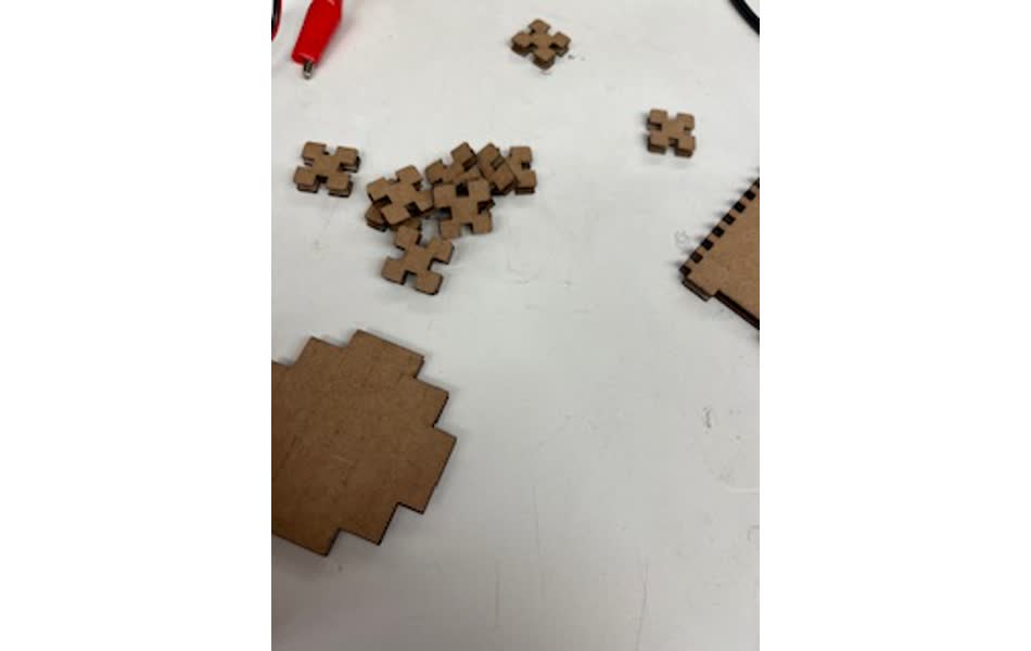 Laser cut pieces