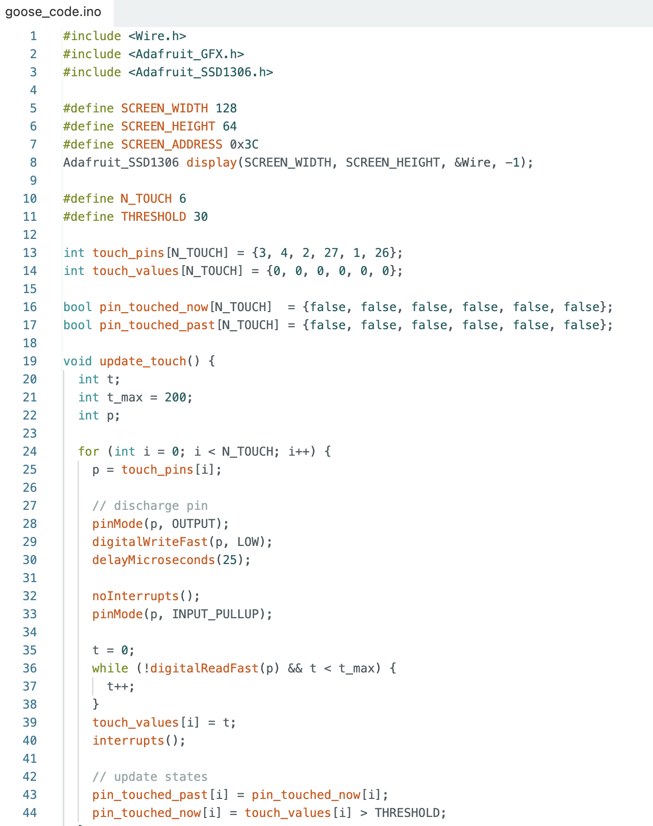 Goose code screenshot part 1