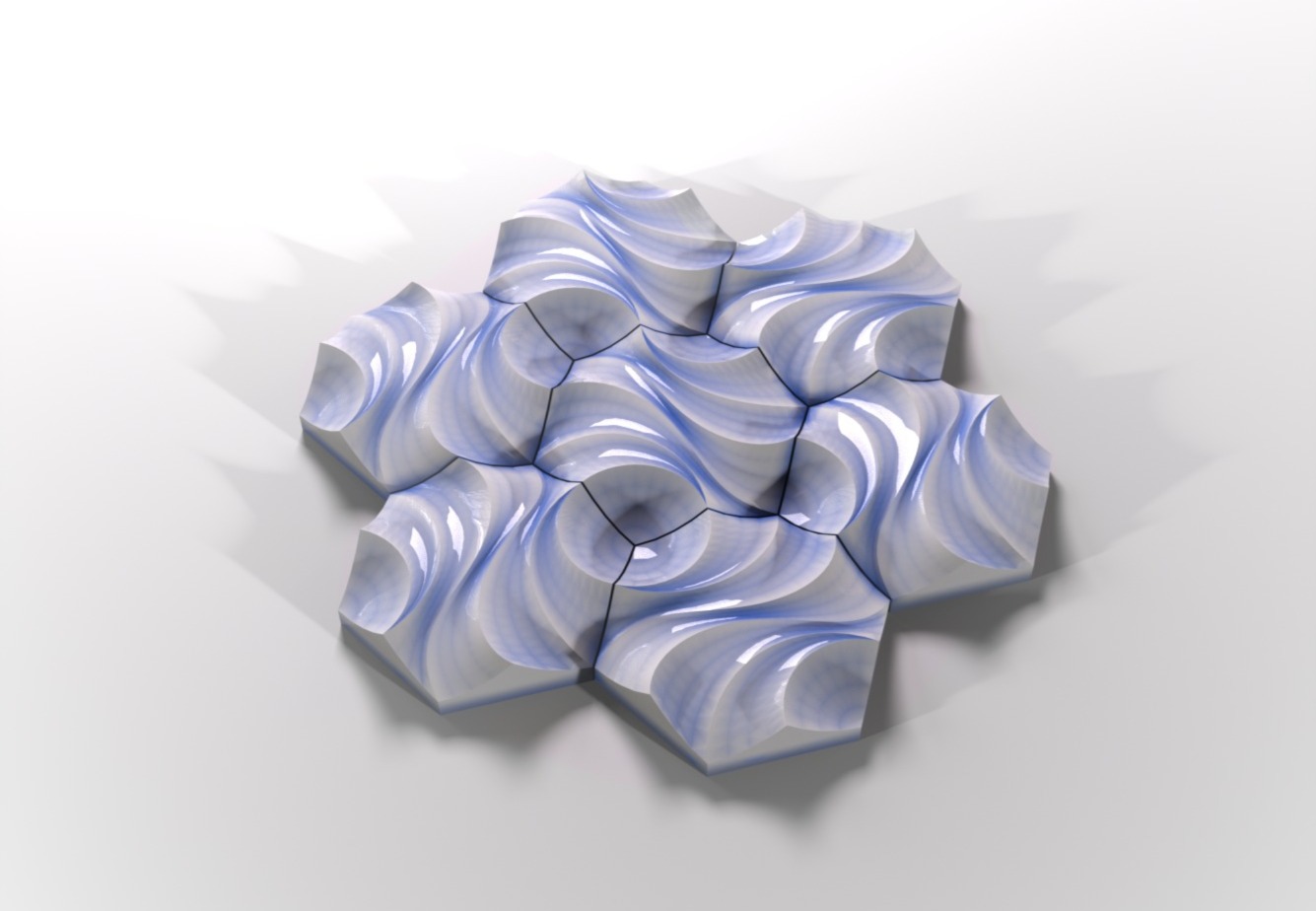 Silicone negative poured over the master