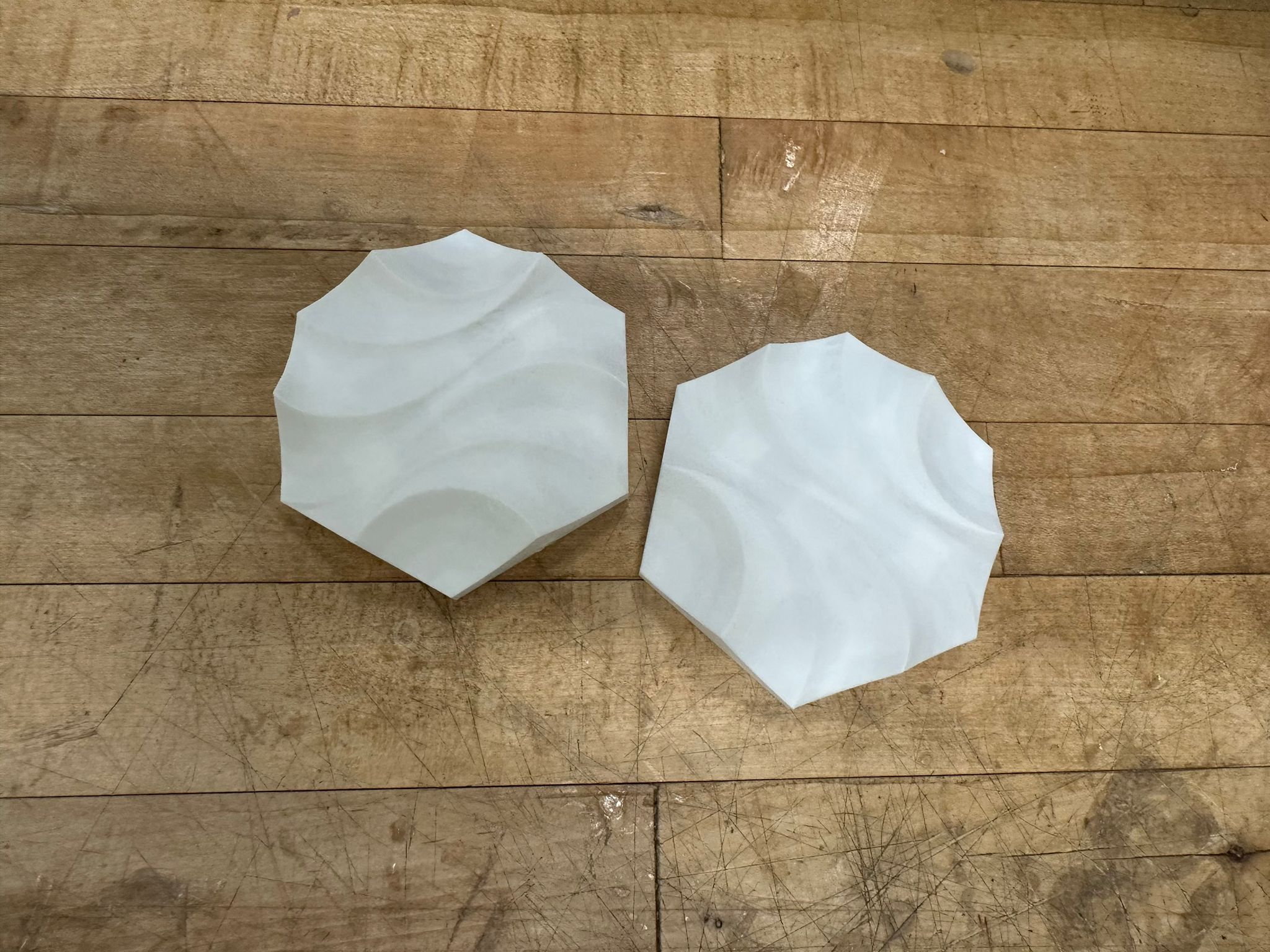 Casting material mixed and degassed, ready to pour