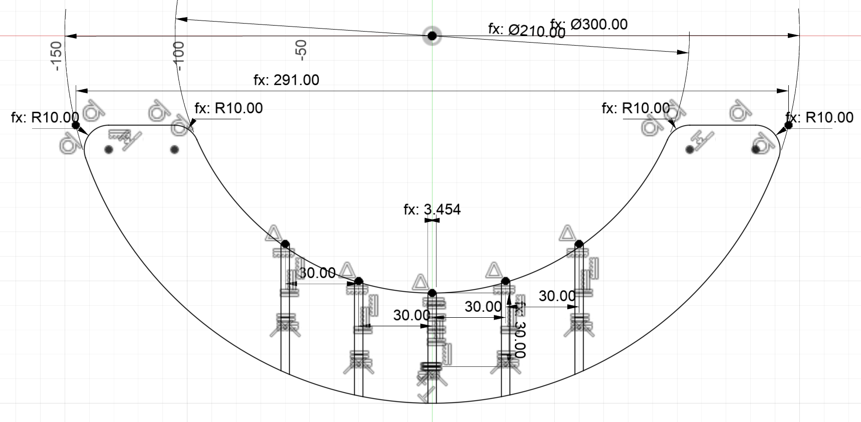Sketch of fruit bowl design