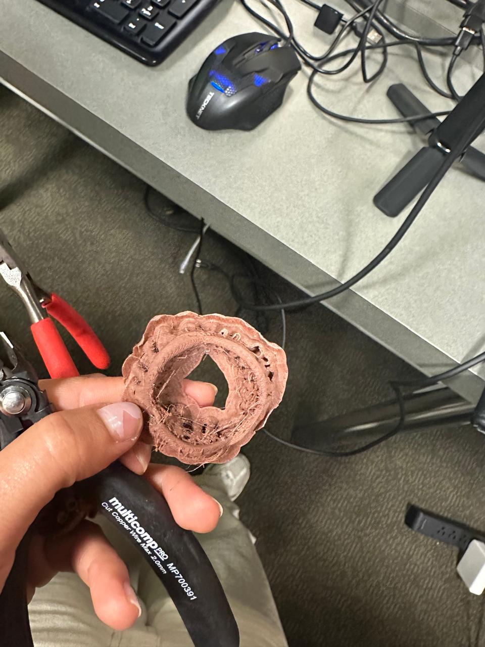 Wood PLA print result 1