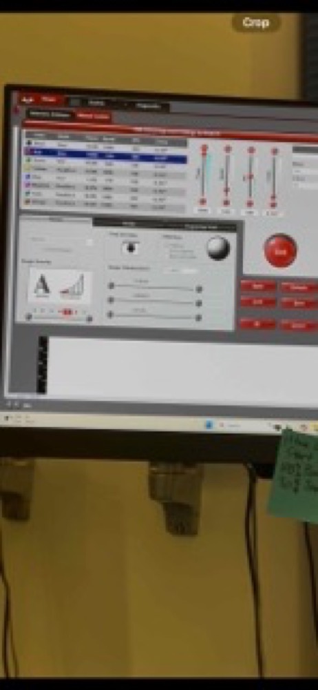 Laser cutter software settings