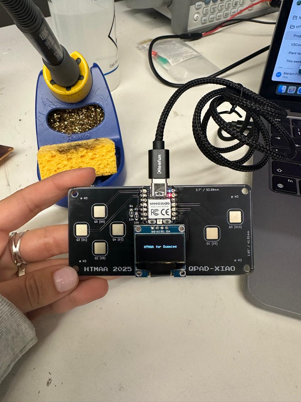 After re-solder: clean, wetted joints