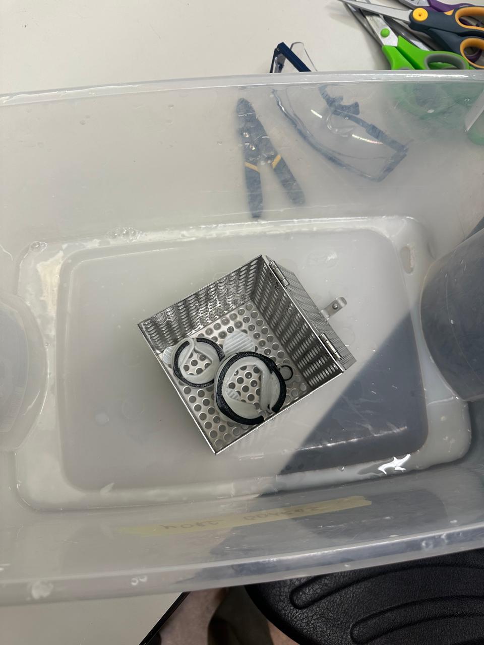 Dissolvable supports print result