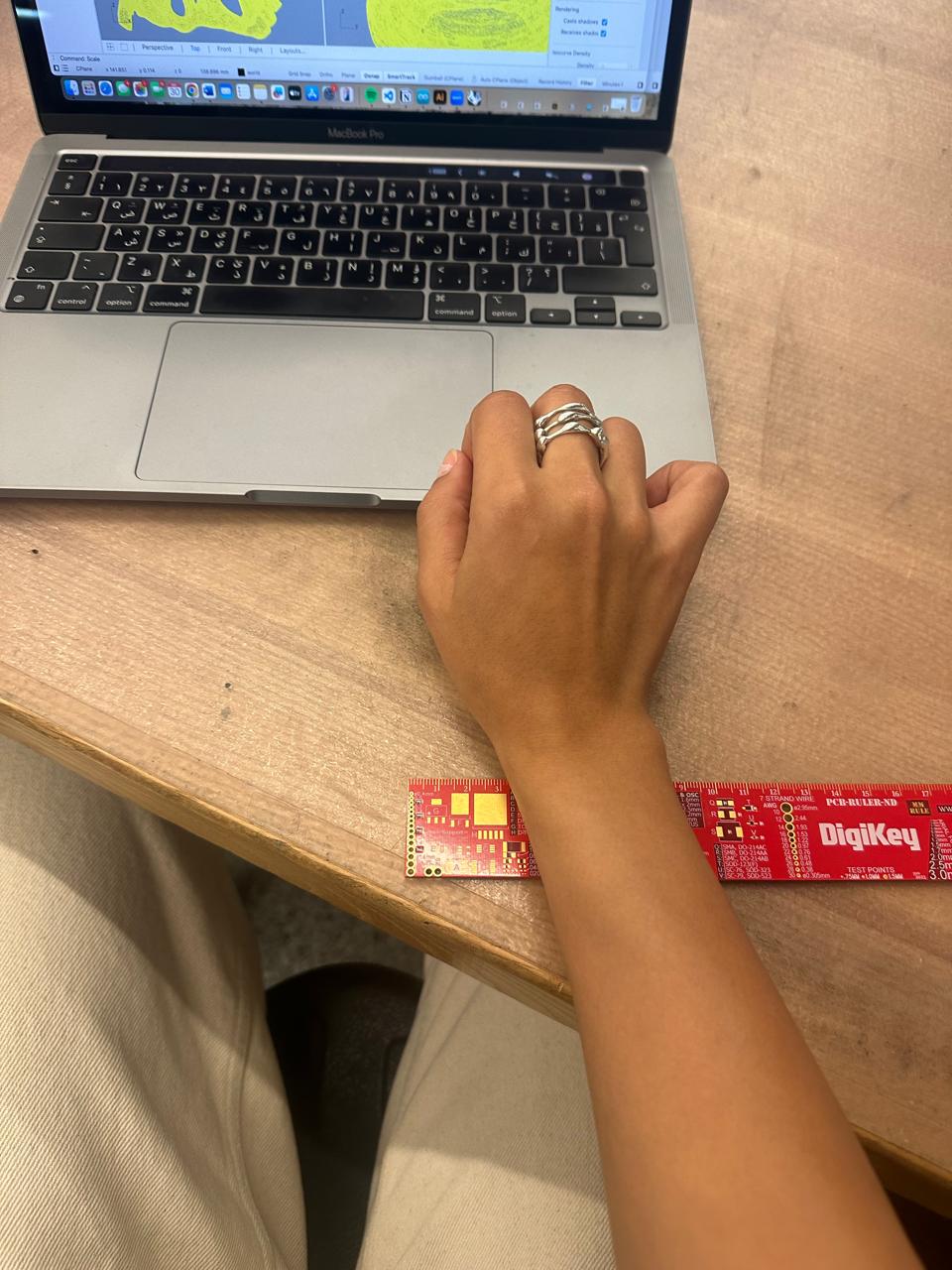 Measuring wrist for bangle sizing