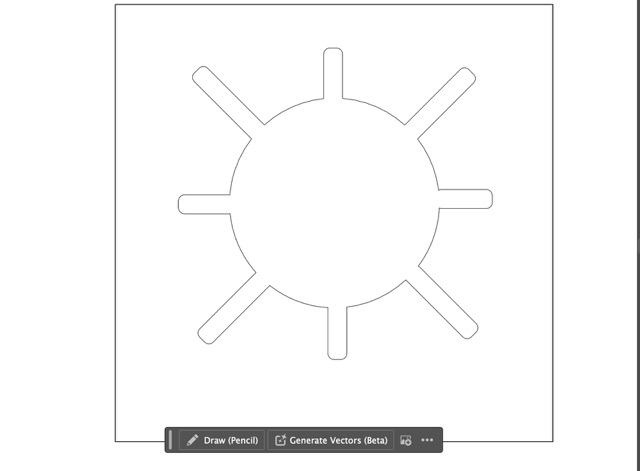 Sun outline in Illustrator