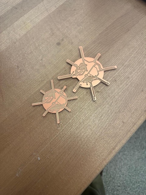 Successfully milled sun PCB