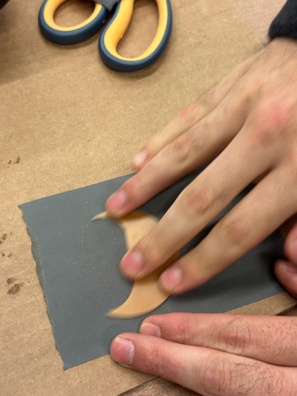 Sanding the moon board