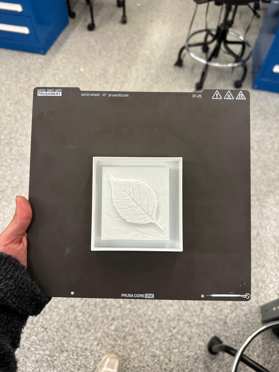 Leaf 3D print detail 1