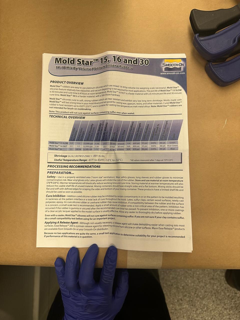 Mold Star safety data sheet