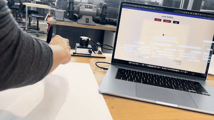 Drawing a heart with a draw wire pantograph