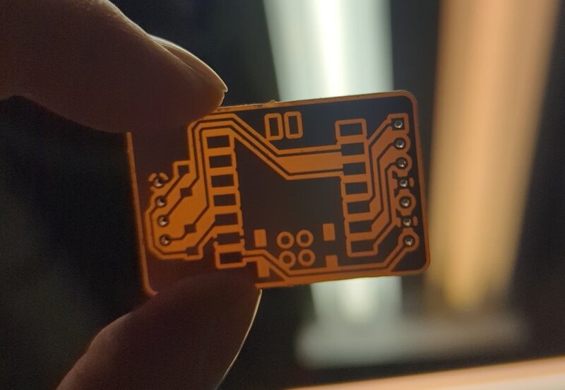 Output board milled on the Carvera