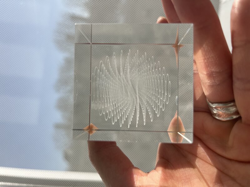 Nested spheres with Moiré patterns