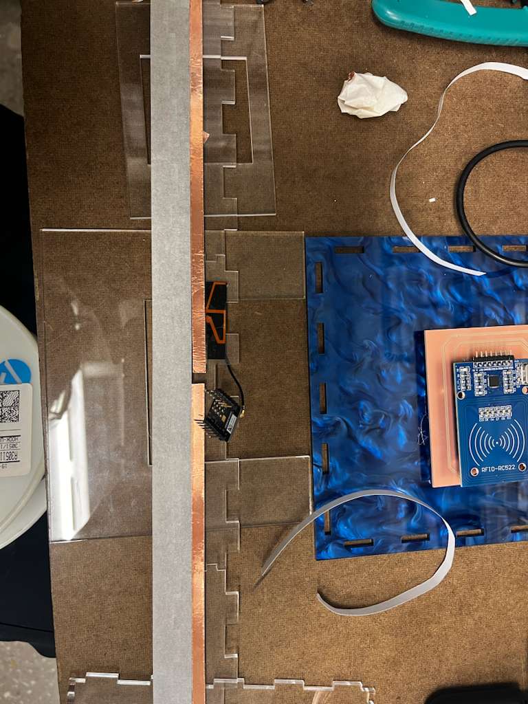 Copper tape alignment