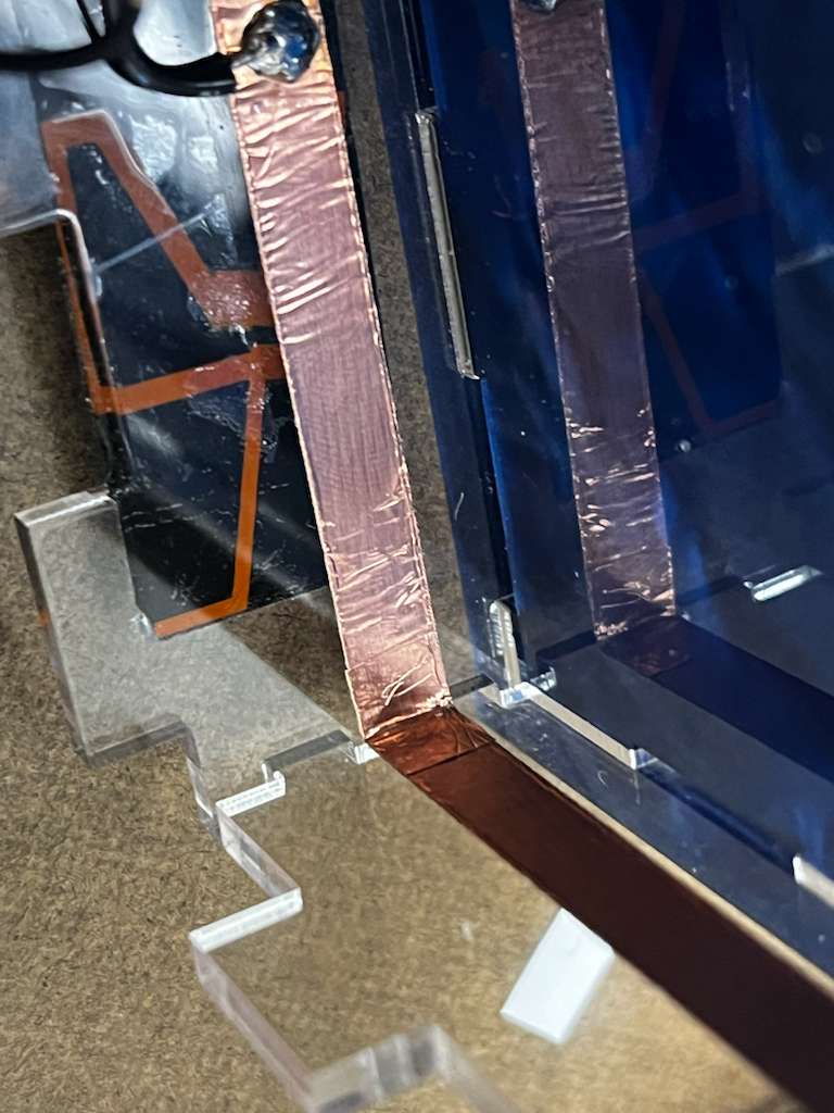 Copper tape trace
