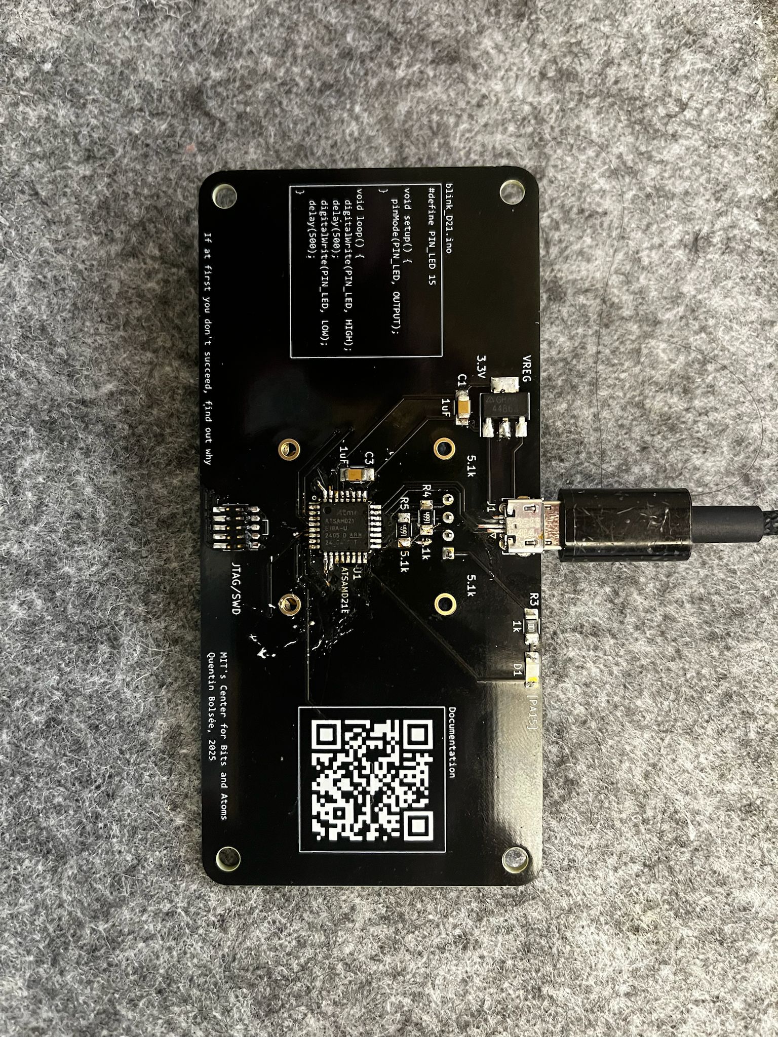 Soldered QPAD21 board