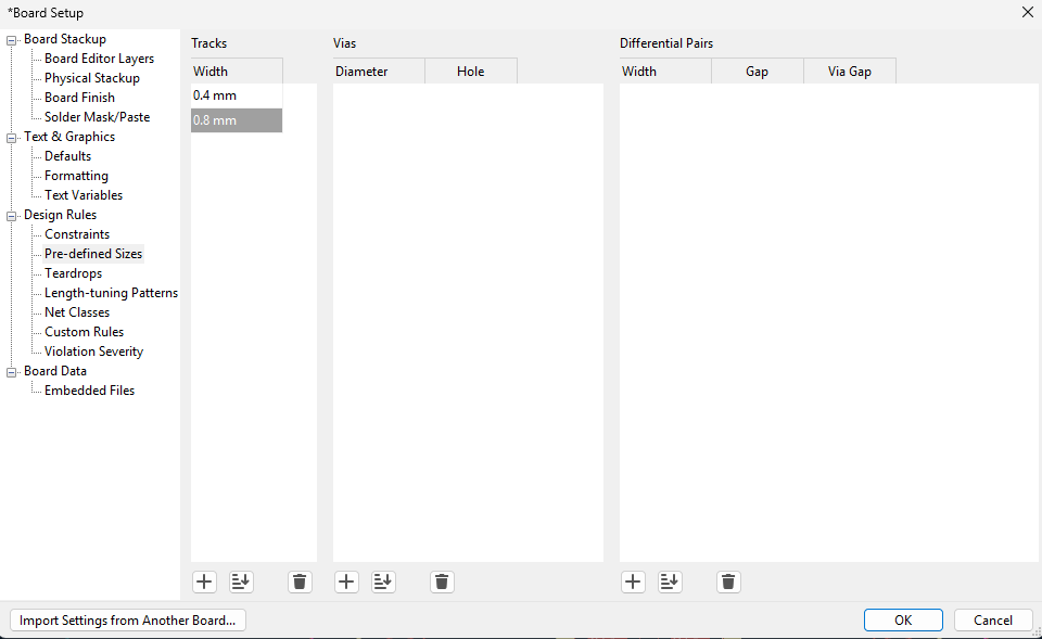Clearance grid example