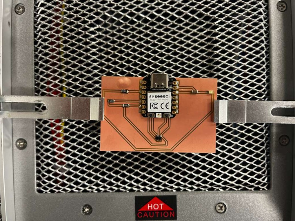Heating the solder paste with hot air