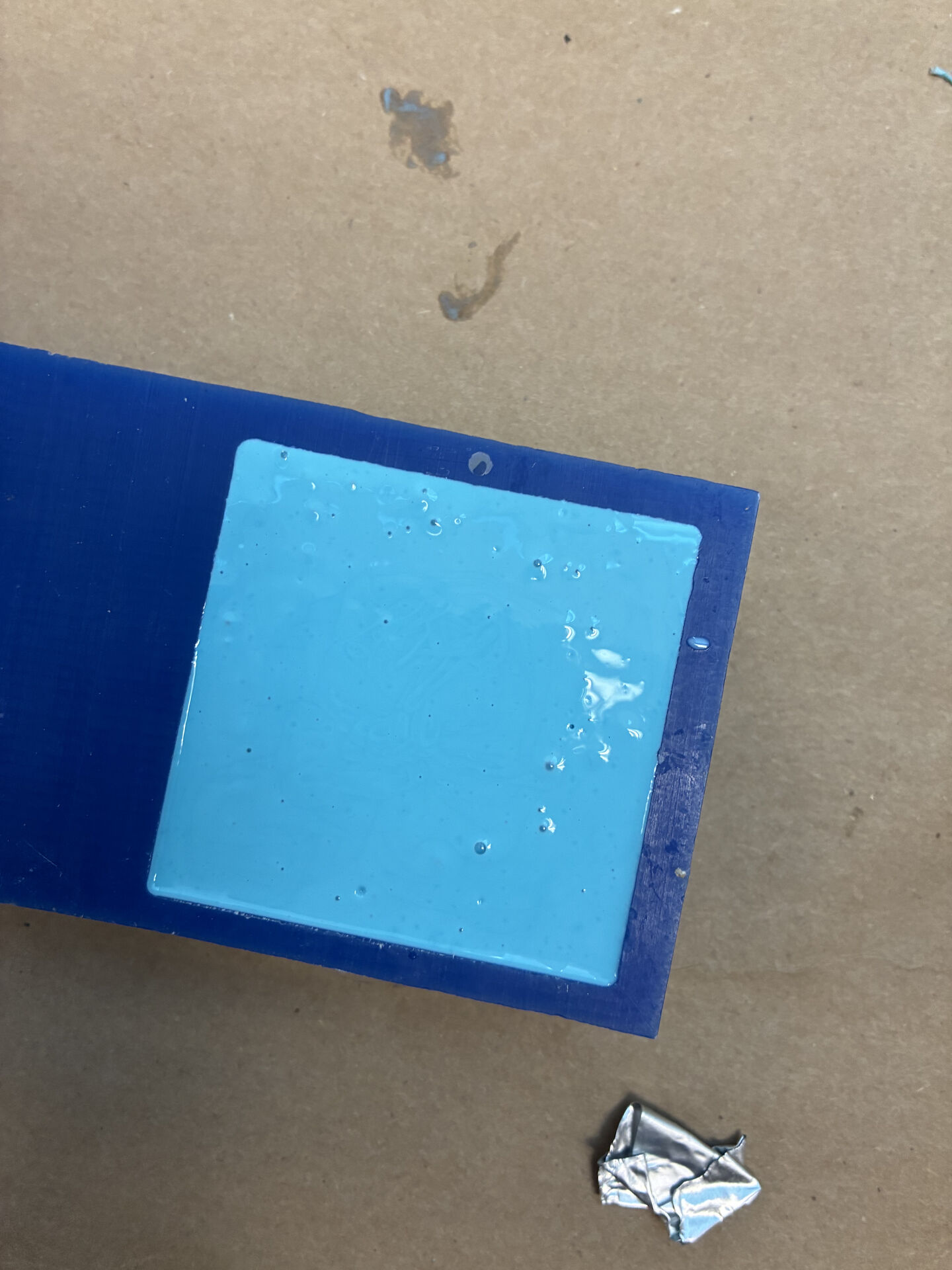 Bubbles still coming out.