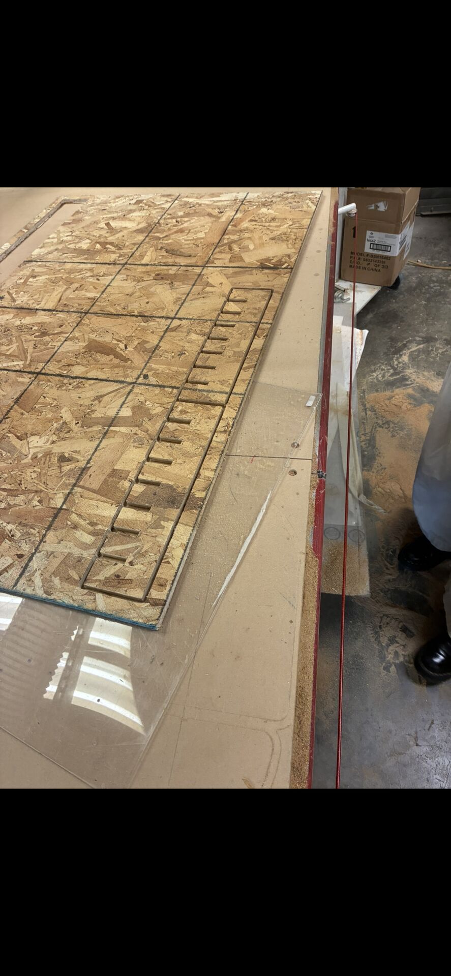 Cutting the notches to check thickness and tolerance.