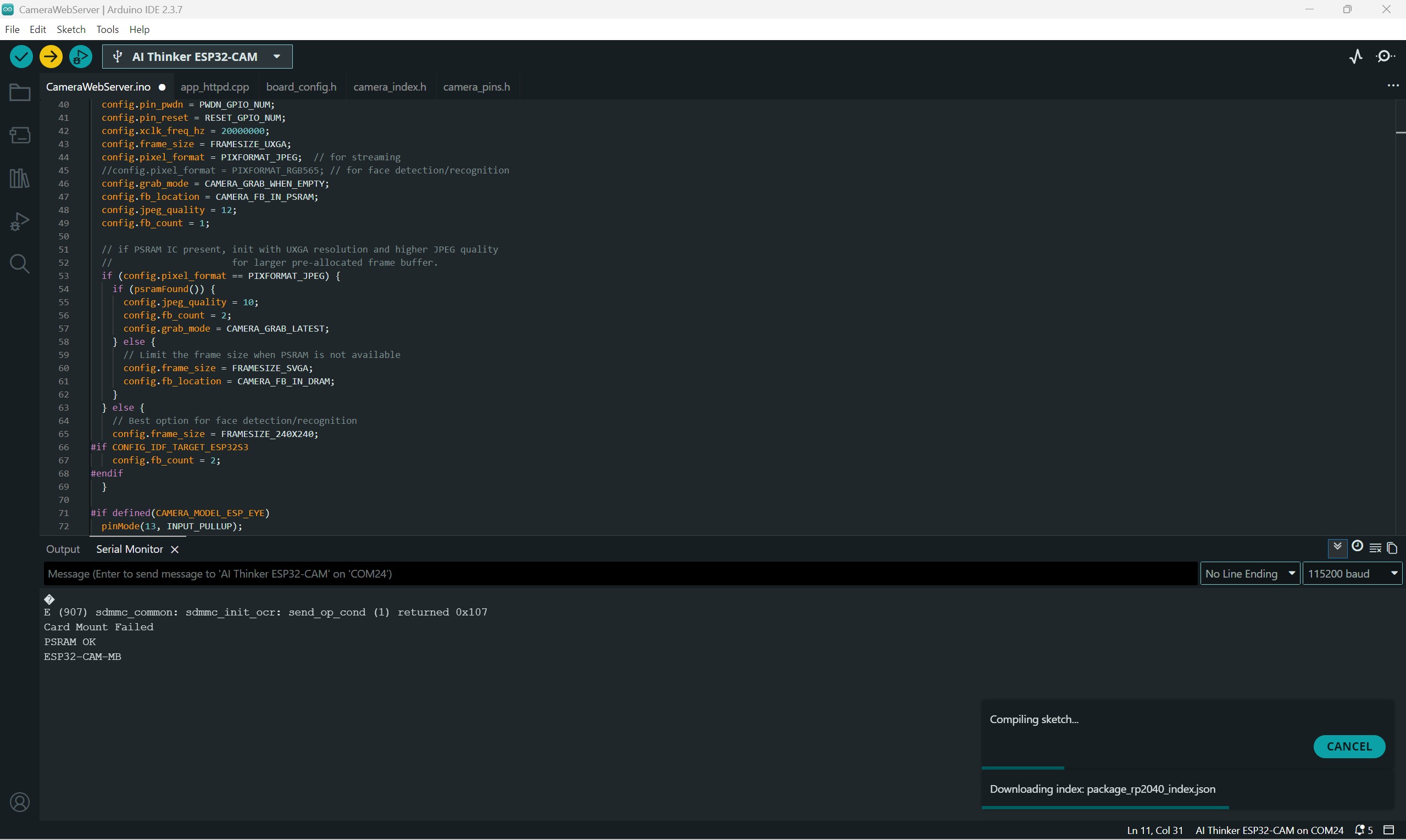 Second connecting photo of ESP32-CAM and FTDI
