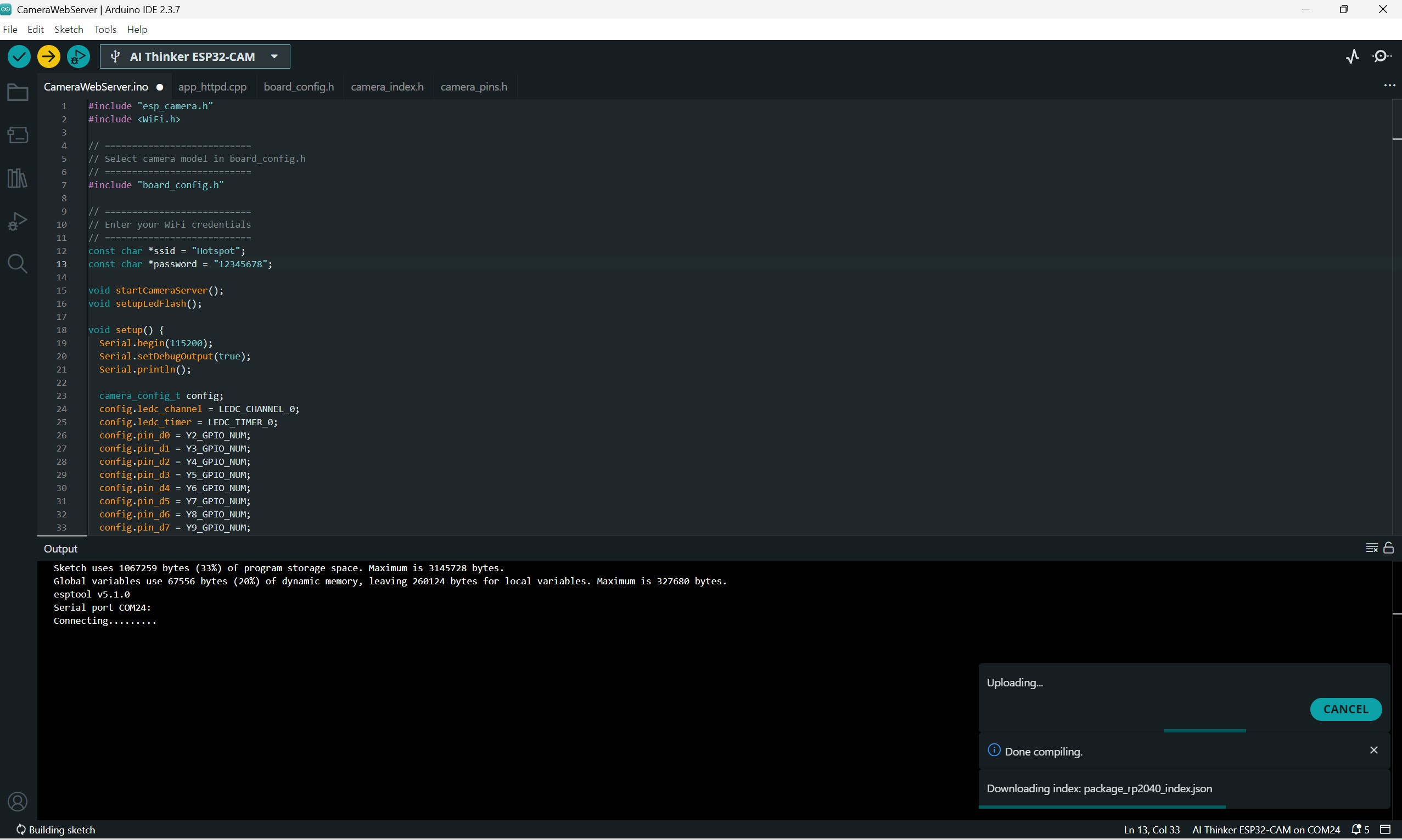 Connecting ESP32-CAM to FTDI programmer