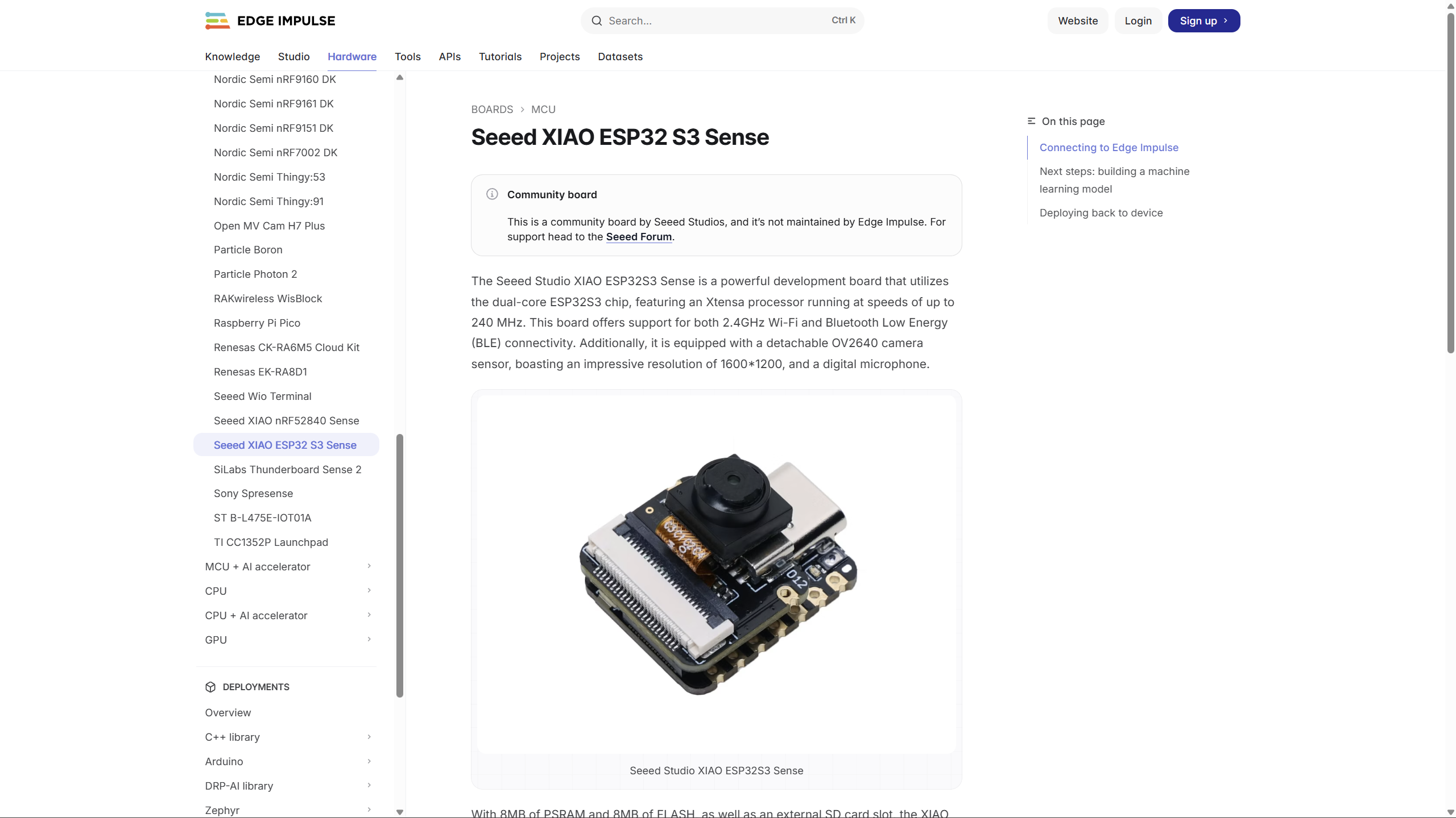 XIAO ESP32 S3 AI Configuration