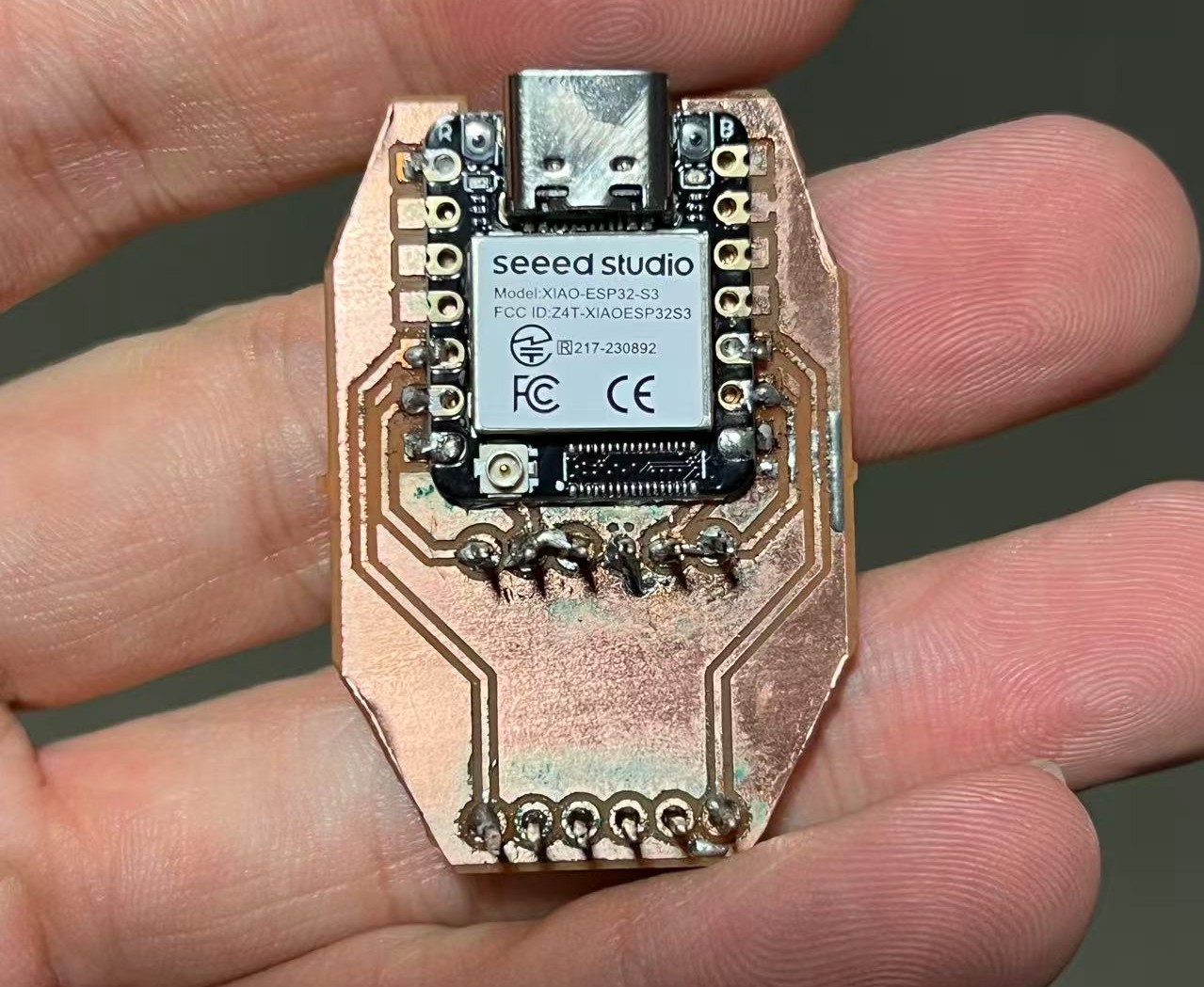 Fabricated small PCB