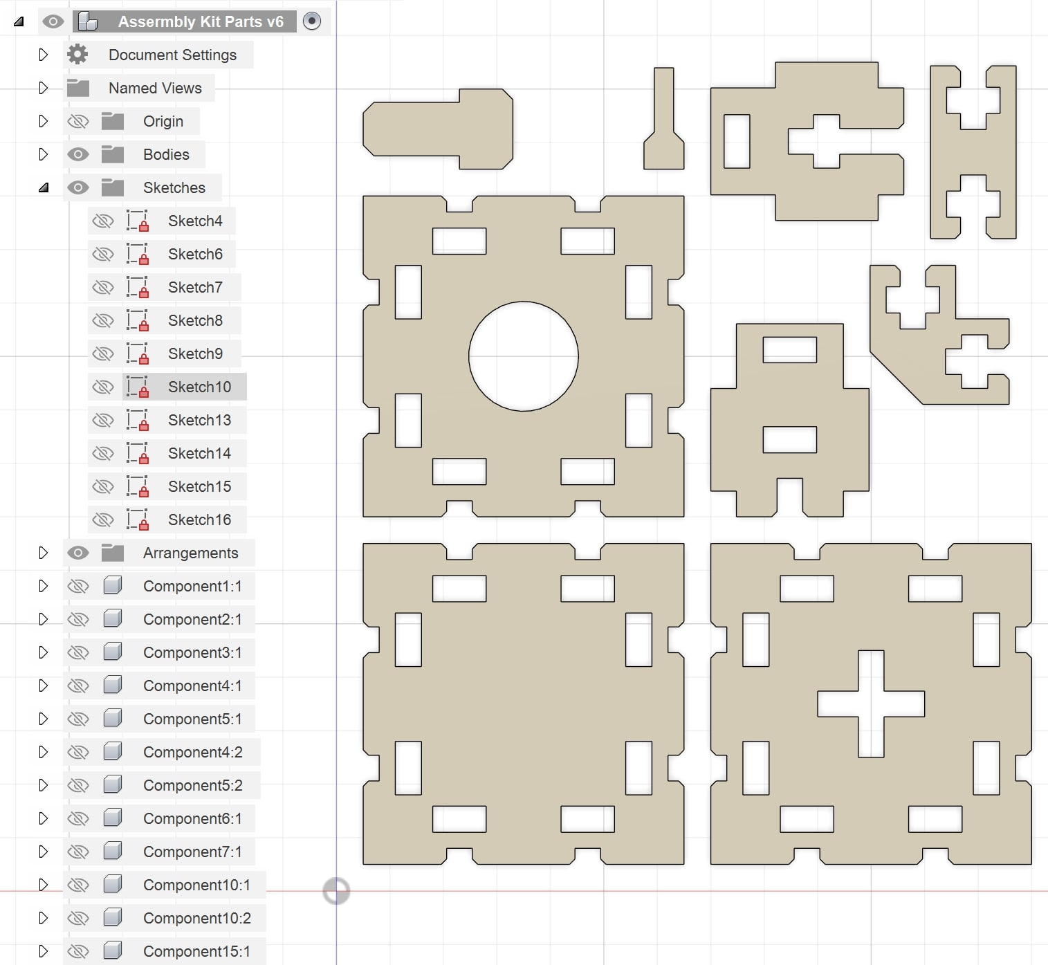 The component shapes