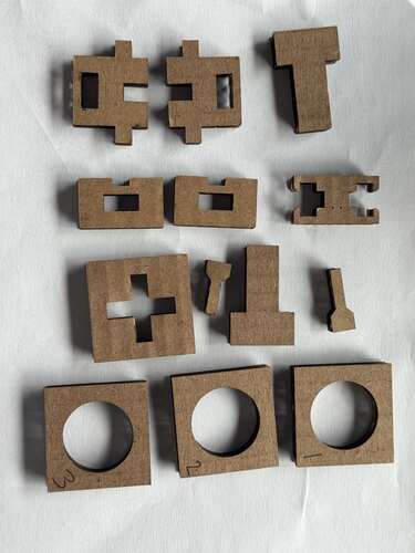Parts for testing the different features