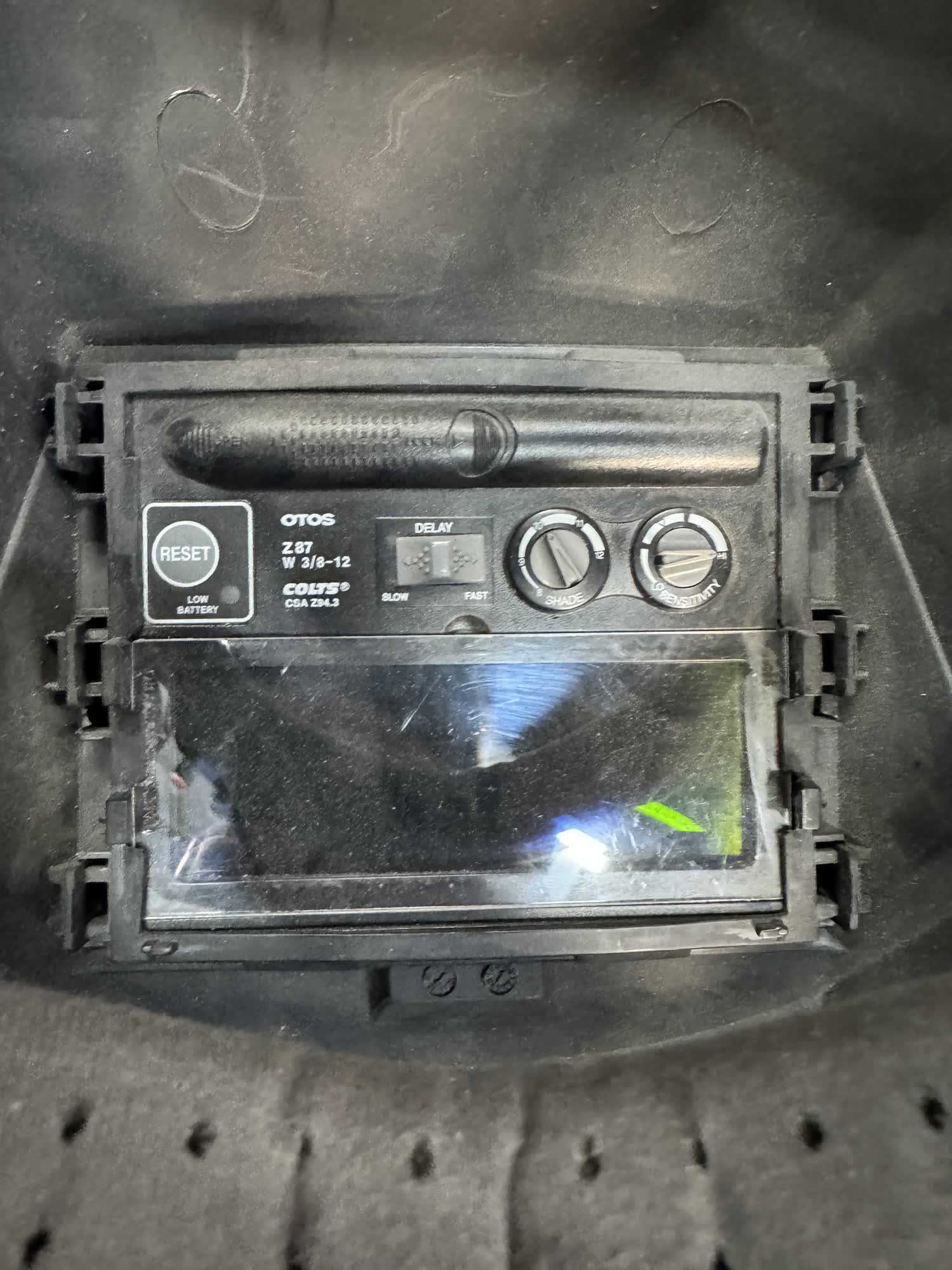 Settings in the welding mask