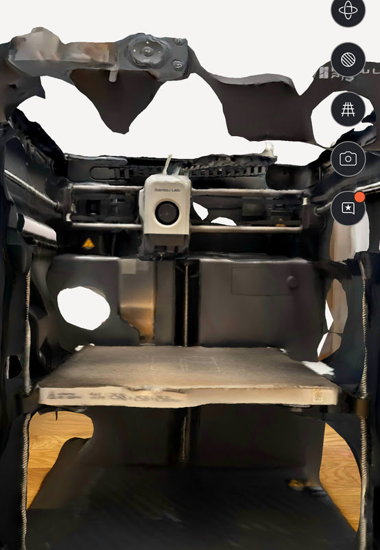 Scan from inside the printer