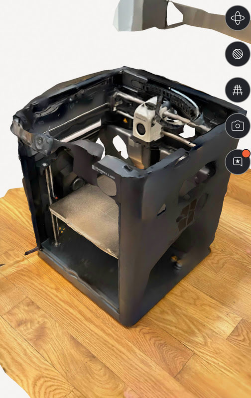 View of the scan top right