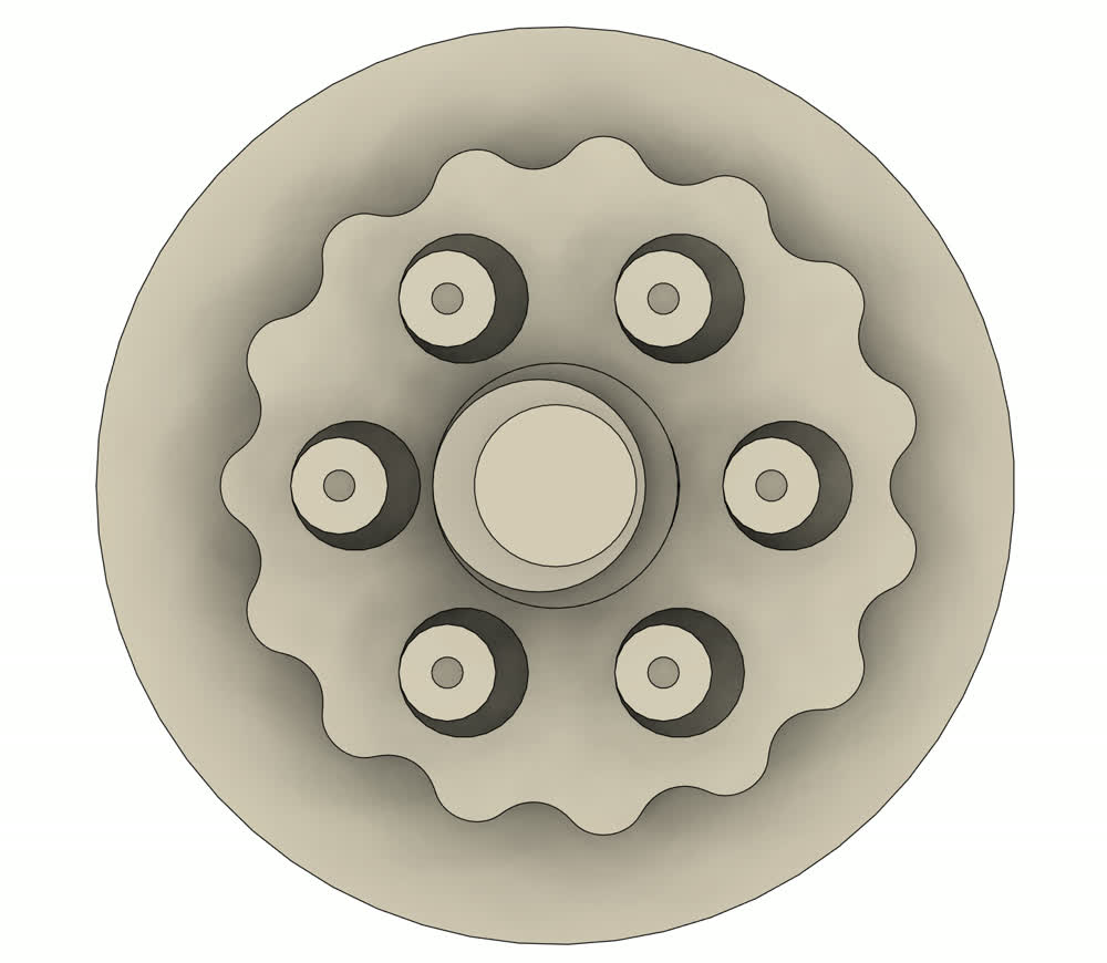 Top view of the cycloid