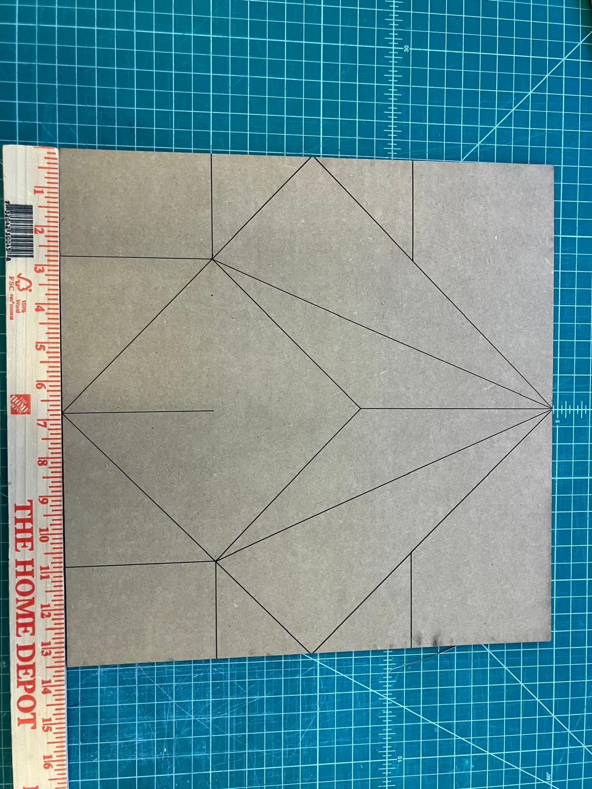 Valley side with ruler for reference