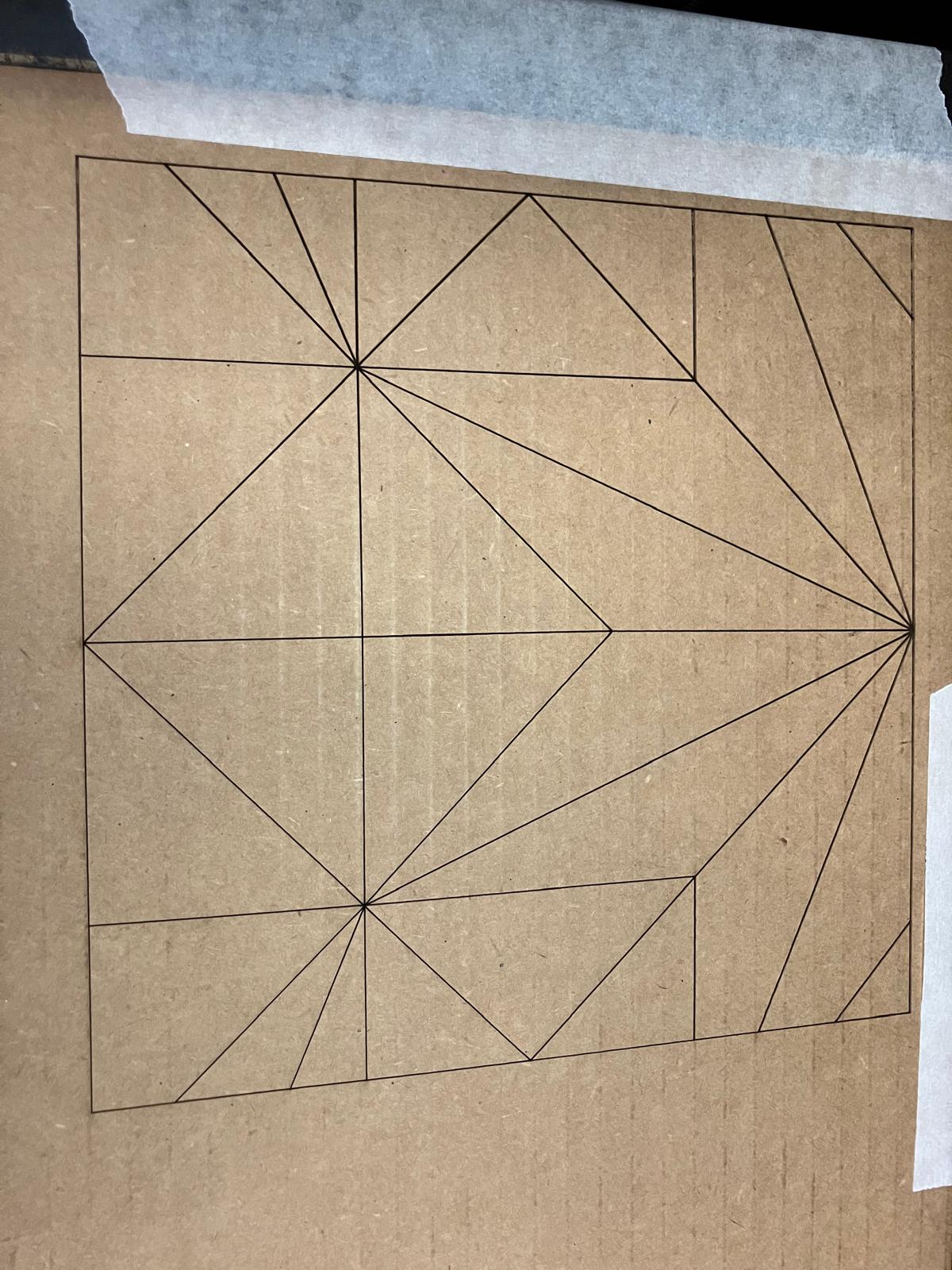 Full pattern layout prior to folding