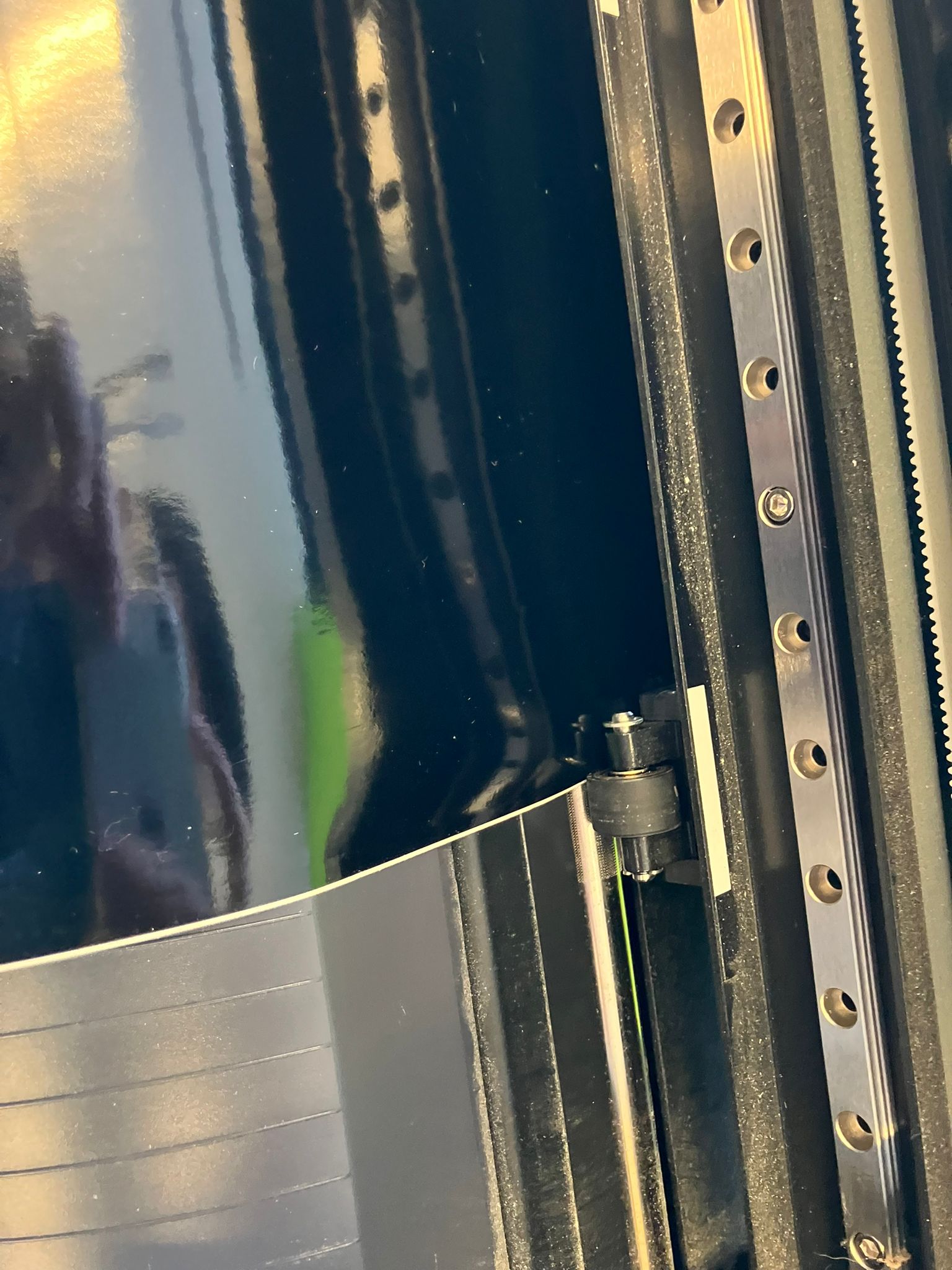Motor failure showing vinyl roll still in position