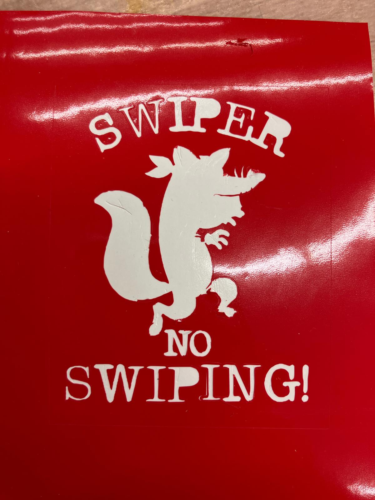 Swiper no swiping vinyl design v1