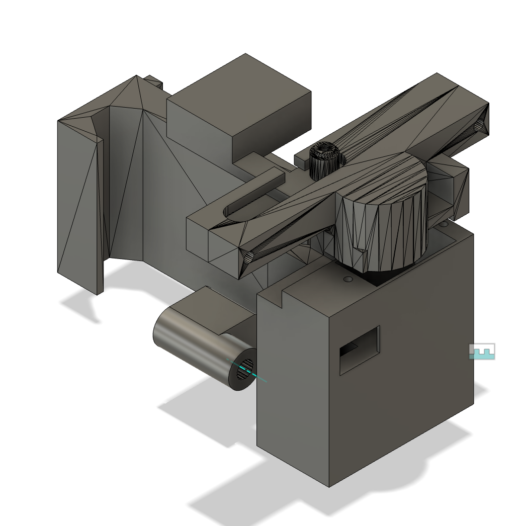 Rendered view of phone swiper and tapper assembly