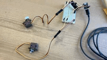 Servo motor spin animation