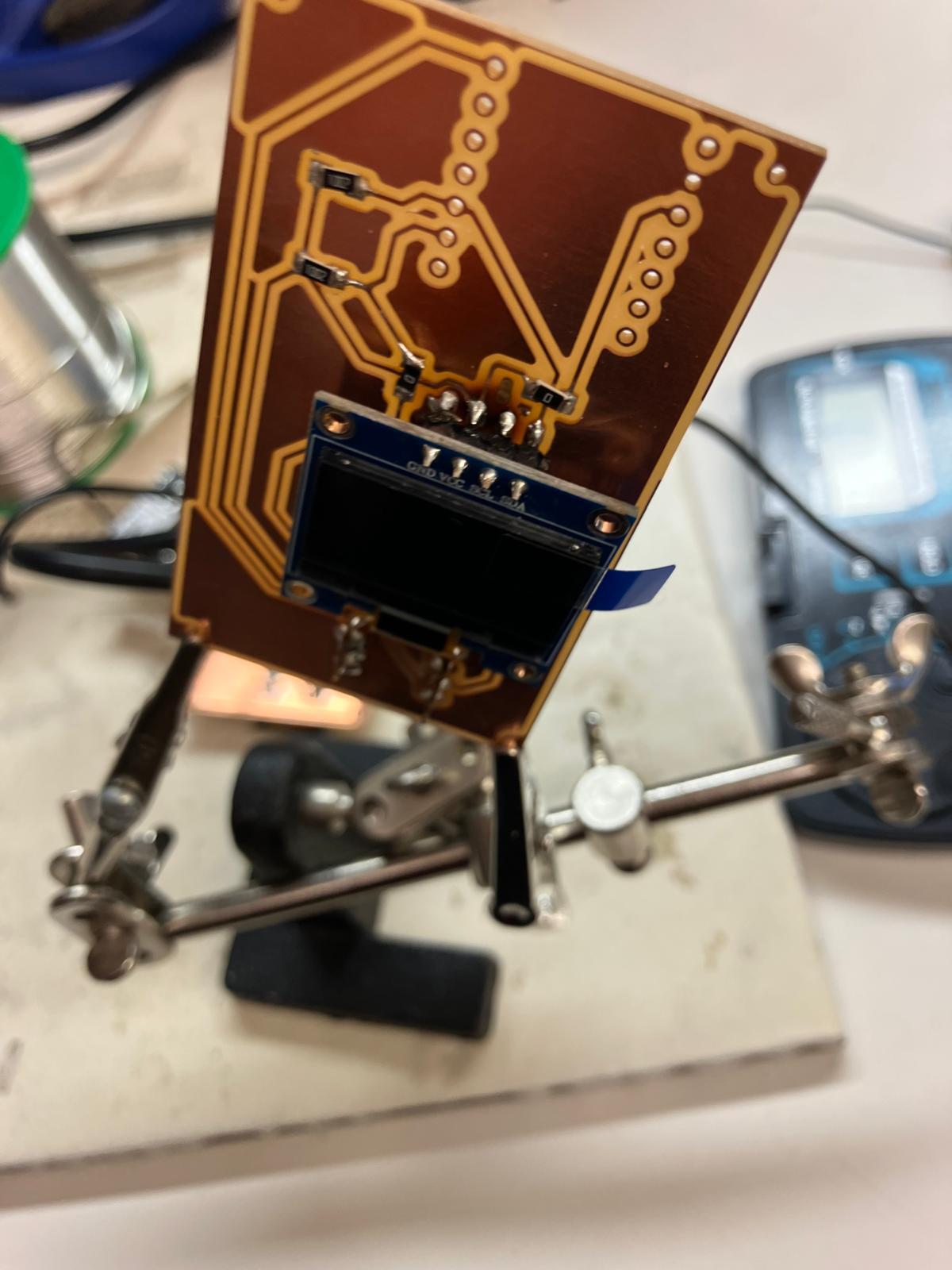 Soldering with board stand