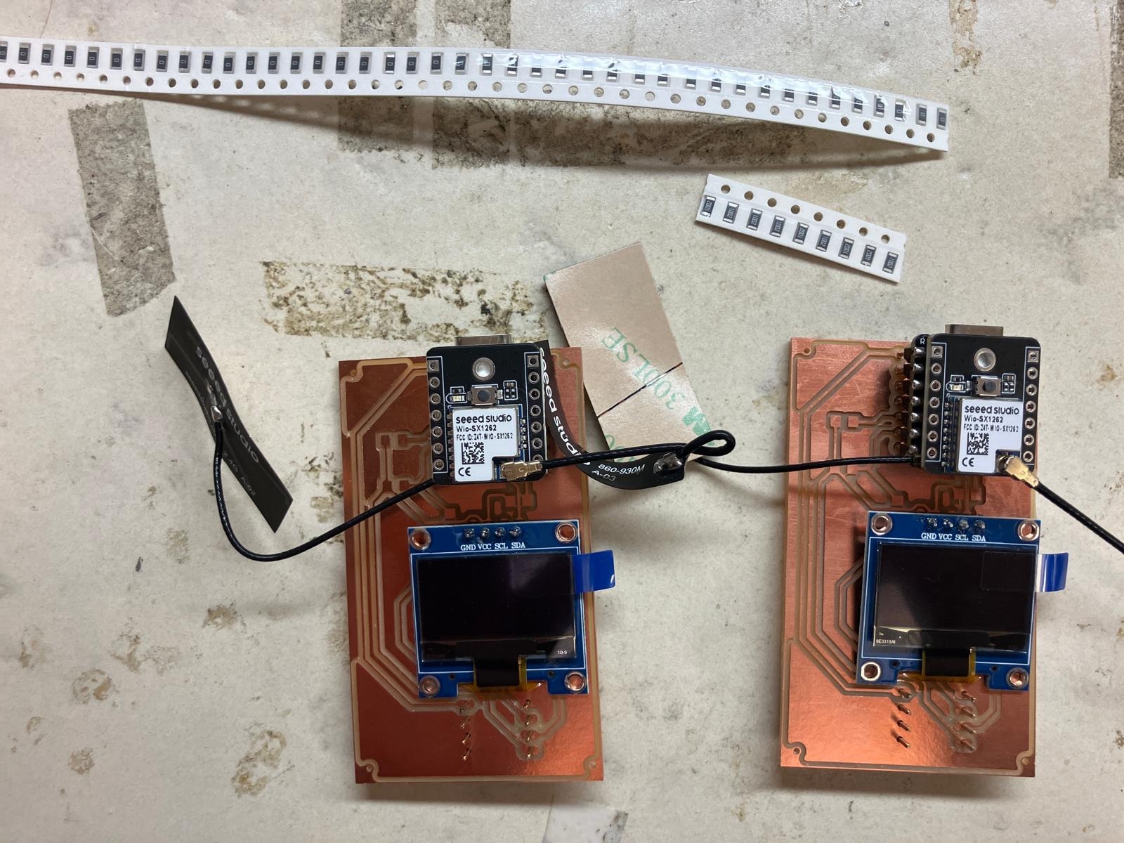 Through-hole components installed