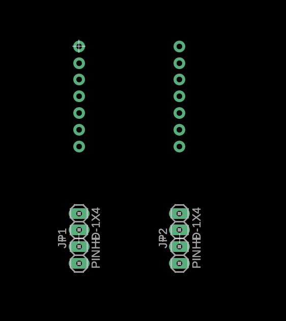 PCB layout with components
