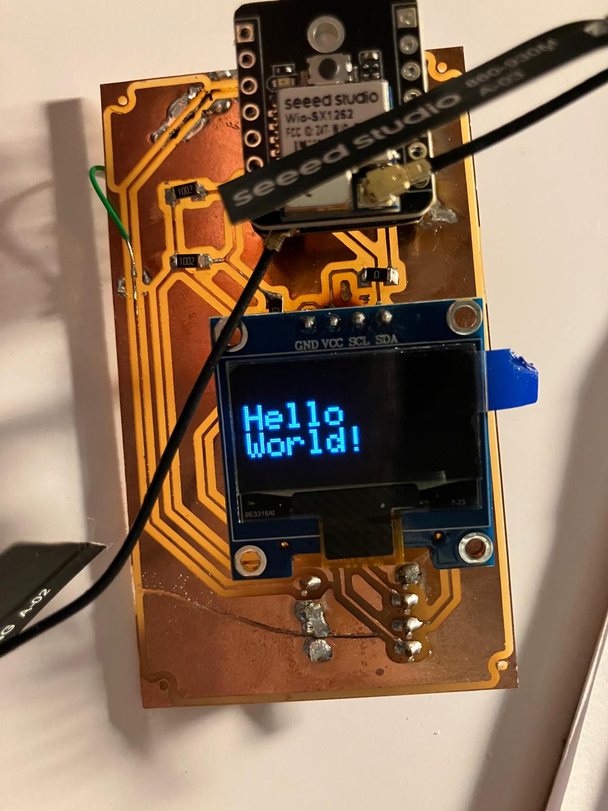 Hello World display on OLED for Invisible String project